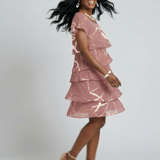 Robe Abstraite Longueur Genou Hermine