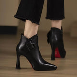 Bottines Signature à Talon et Boucle Oversize