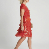Robe Abstraite Douce Mi-Mollet Nora