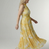 Robe Midi Dos Nu Froncée Sylvine