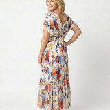 Robe Midi Fleurie Plissée Solange