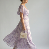 Robe Midi à Manches Volantées Valérie
