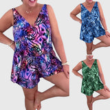 Tankini Long Imprimé Bleu Agathe