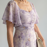 Robe Midi à Manches Volantées Valérie