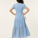 Robe Midi à Manches Courtes Bérangère