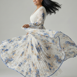 Robe Midi Plissée Portefeuille Axelle
