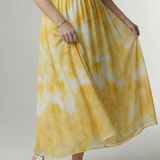 Robe Midi Dos Nu Froncée Sylvine