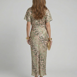 Robe Midi à Imprimé Abstrait Coralie