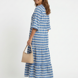 Robe Midi à Imprimé Diamant Élodie