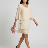 Robe à Manches Évasées Longueur Genou Denise