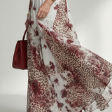 Robe Maxi Plissée Blanche Orlane