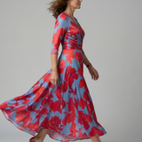 Robe Midi Croisée à Col Céline