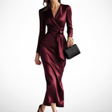 Robe Portefeuille Satinée