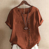 Blouse Aérée avec Patte de Boutonnage Bianca