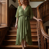 Robe Midi Drapée Églantine