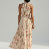 Robe Midi Dos Nu à Fleurs Auriane