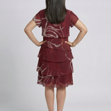 Robe Abstraite Longueur Genou Aline