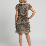 Robe Mi-Longue à Imprimé Animal Bertille