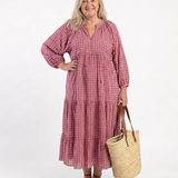 Robe Midi à Imprimé Géométrique Arlette