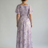 Robe Midi à Manches Volantées Valérie