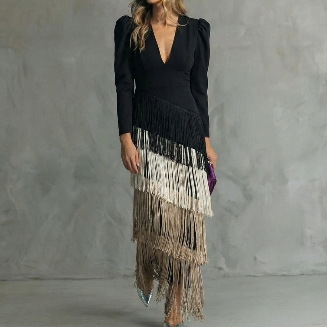 Robe Élégante à Franges Élise