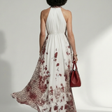 Robe Maxi Plissée Blanche Orlane
