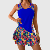 Tankini Noir à Jupe Fleurie Salomé