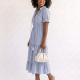 Robe Midi à Manches Courtes Danielle