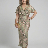 Robe Midi à Imprimé Abstrait Coralie