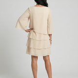 Robe à Manches Évasées Longueur Genou Denise