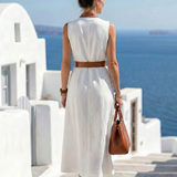 Robe Midi à Lignes Contrastées Muriel