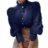Chemise à Manches Longues en Dentelle Tove