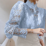 Chemise à Manches Longues en Dentelle Tove