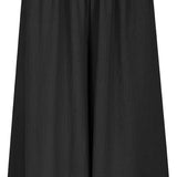 Pantalon Large à Taille Smockée