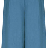 Pantalon Large à Taille Smockée