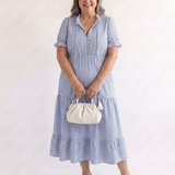 Robe Midi à Manches Courtes Danielle