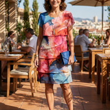Robe Longueur Genou à Motif Marbré Marthe