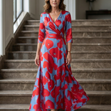 Robe Midi Croisée à Col Céline