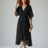 Robe Midi Drapée Églantine