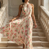 Robe Midi Dos Nu à Fleurs Auriane