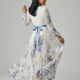 Robe Midi Plissée Portefeuille Axelle