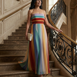 Robe Maxi à Rayures Légères Sereine