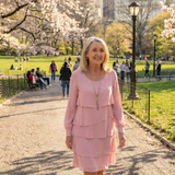 Robe Superposée Épurée Longueur Genou Lila