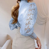 Chemise à Manches Longues en Dentelle Tove