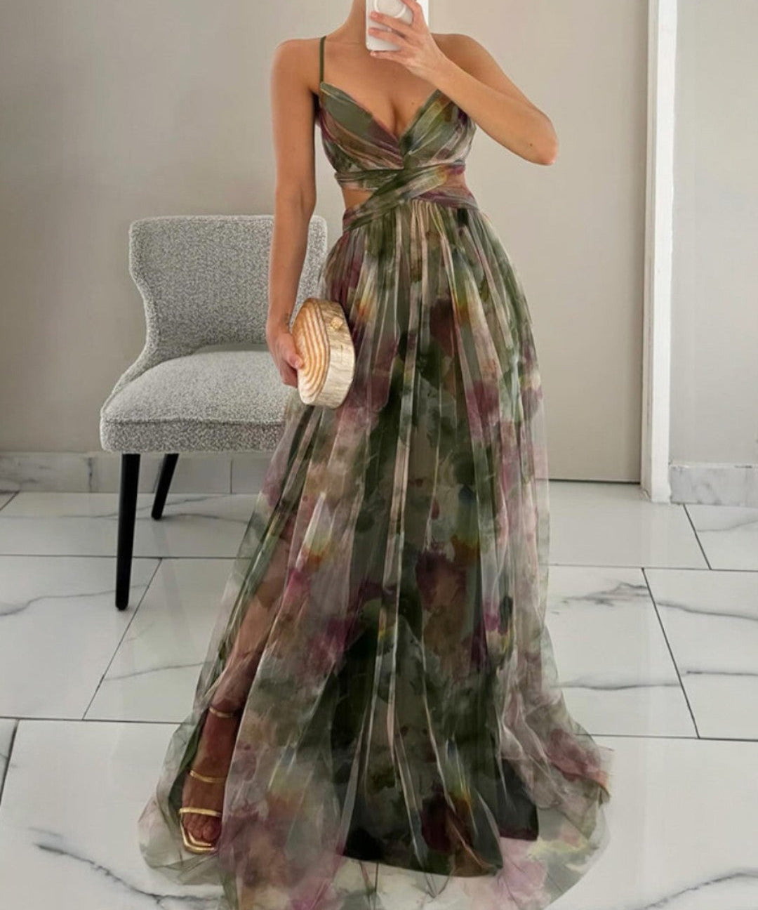 Robe Maxi Élégance Florale