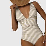Maillot Rayé Écru Clémentine
