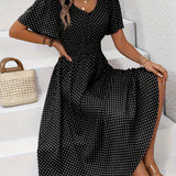 Robe Élégante à Pois Élisa
