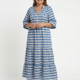 Robe Midi à Imprimé Diamant Élodie