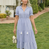 Robe Midi à Manches Courtes Danielle