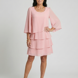 Robe à Manches Évasées Longueur Genou Denise